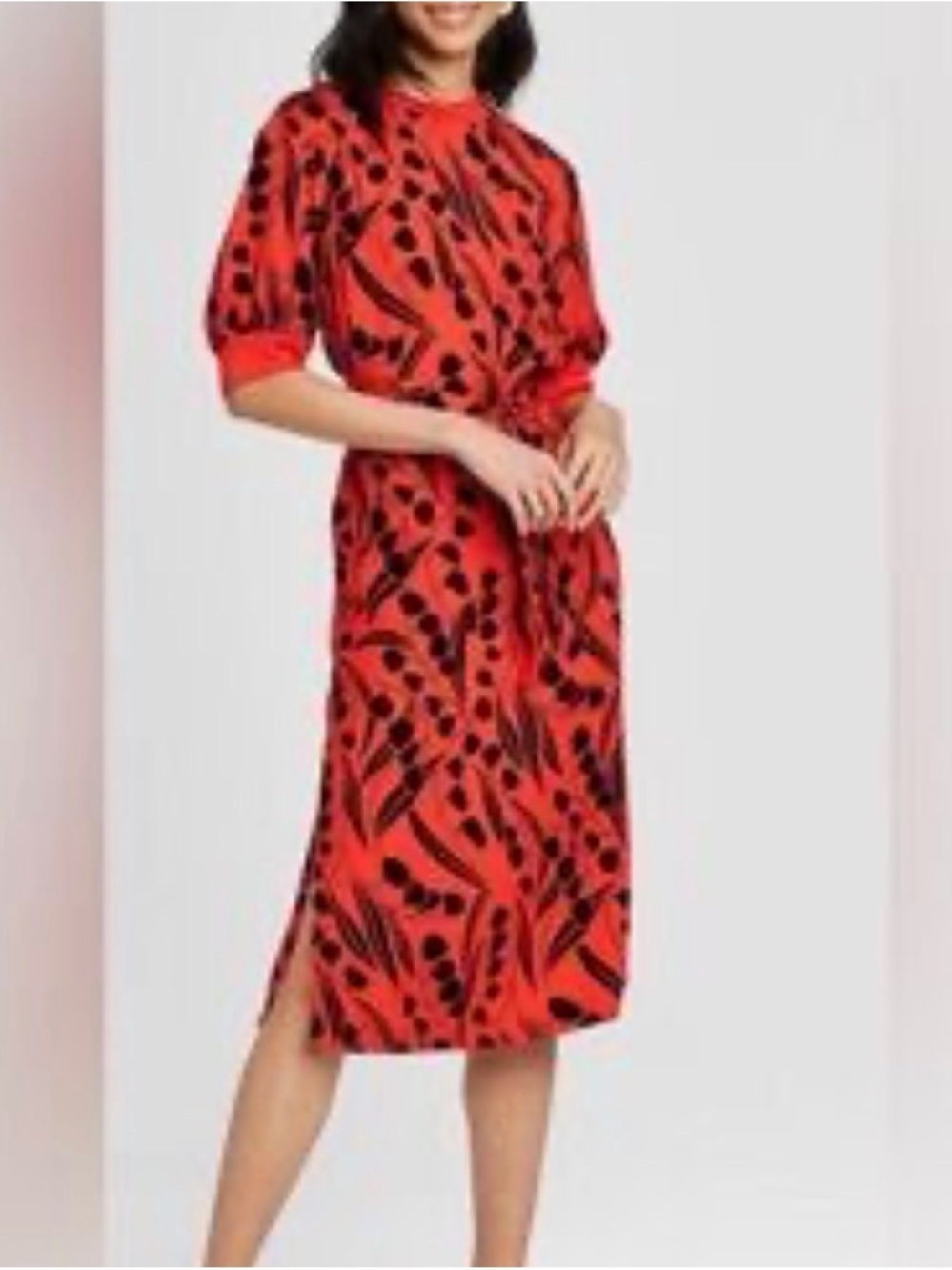 Who What Wear Red Midi Dress